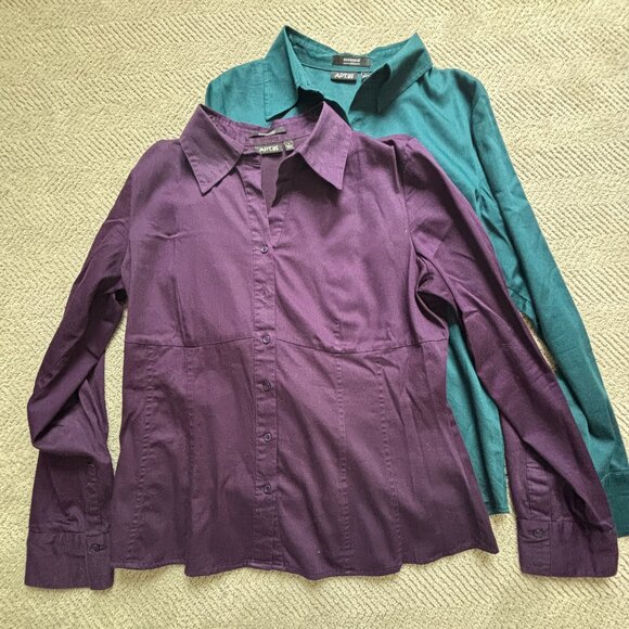 Set of 2 Women's Apt 9 Cotton Essential Blouses - Picture 1 of 9